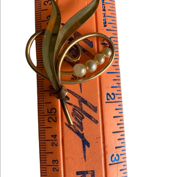 Taylord 1/20 12 KT Goldfilled Flower With Pearls Brooch Pin Vintage - Picture 6 of 7